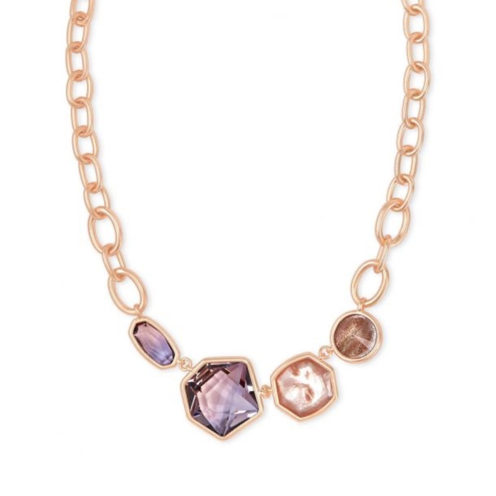 Natalia Statement Necklace in rose gold
